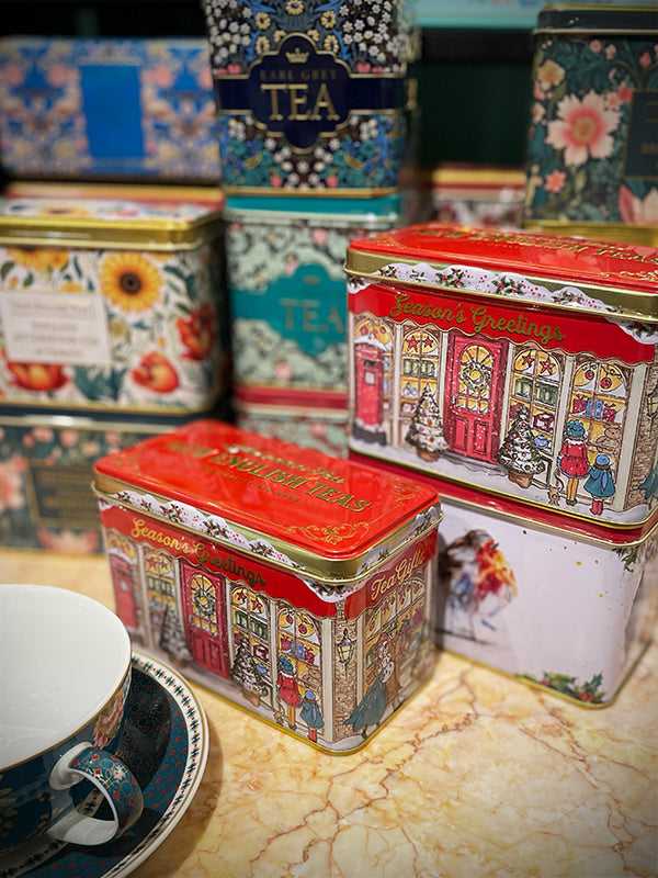 'Season's Greetings' Tea Tin - 40 Tea Bags English Afternoon