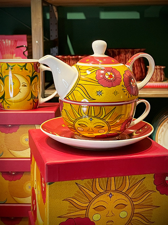 Juego de Té para Uno 'Sun & Moon' - Taza y Tetera
