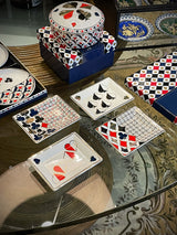 Juego de 4 Pequeños Vacíabolsillos de Porcelana 'Casino'