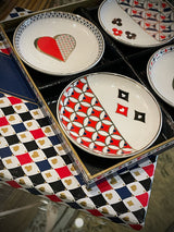Juego de 4 Pequeños Platos de Porcelana 'Casino'