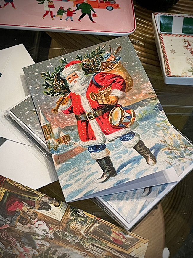 Pack 8 Tarjetas de Navidad 'Delivering Presents'