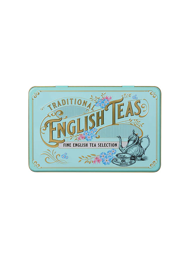 Vintage Victorian Tea Tin - 72 Tea Bags English Breakfast, Afternoon and Earl Grey