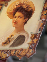 German Chromolithograph Sheet 'Portrait of a Girl'