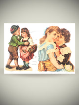 German Trading Card Sheet 'Tyrolean Children'