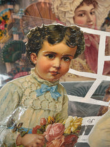 German Trading Card Sheet 'Pair of Girls'