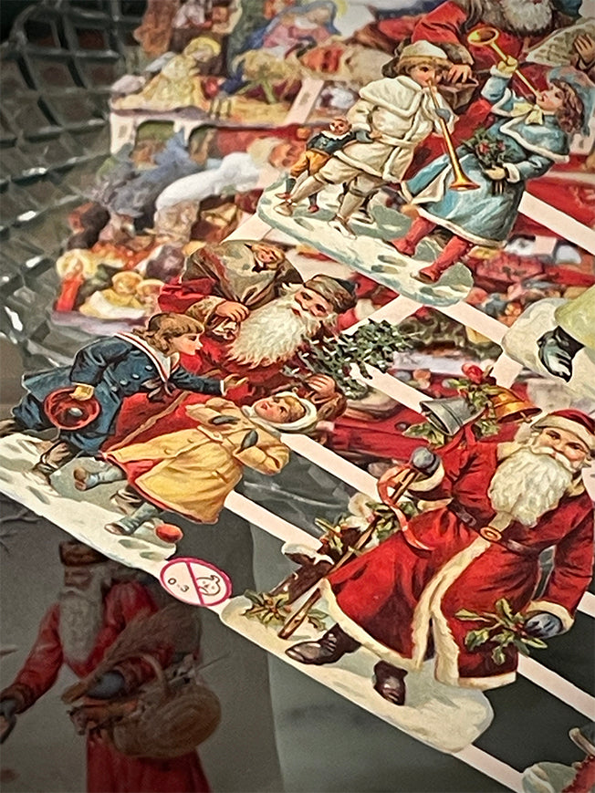 Hoja Cromos Alemanes 'Santas and Children'