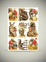 Hoja Cromos Alemanes 'Elefantes del Circo'