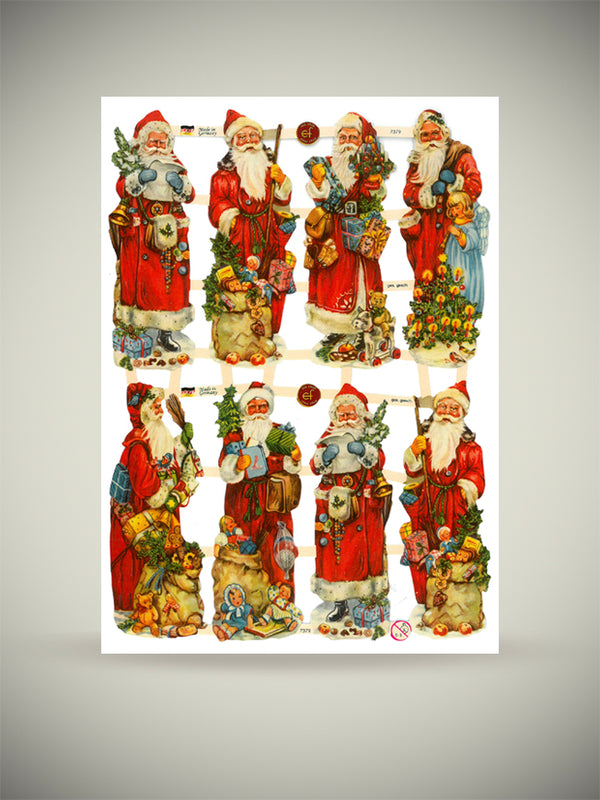 Hoja Cromos Alemanes 'Santas in Red'