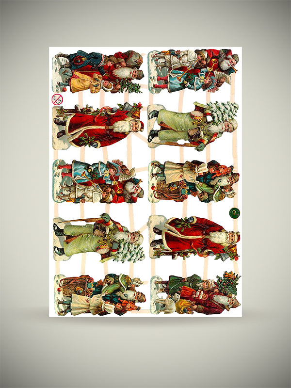 Hoja Cromos Alemanes 'Santas and Children'