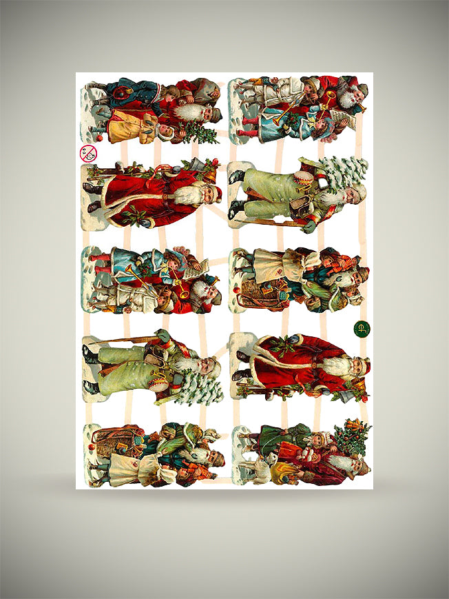 Hoja Cromos Alemanes 'Santas and Children'