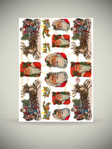 Hoja Cromos Alemanes 'Santas Reindeer'