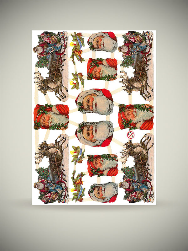 Hoja Cromos Alemanes 'Santas Reindeer'