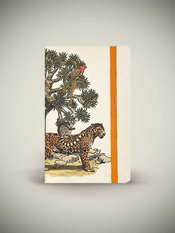 Cuaderno A6 'Animalis' - Leopardo, Loro y Lemur