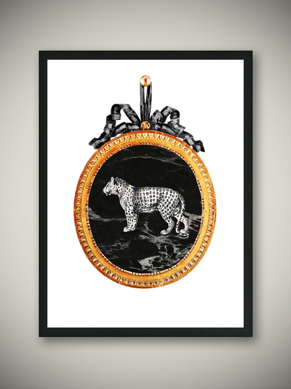 Decorative Print 'Jungle Cameo' - Leopard