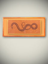 Decorative Picture 'Snake' In Vitrine Frame