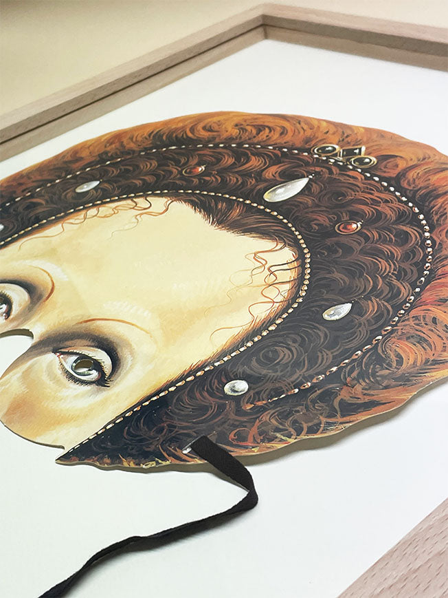 Cuadro Vitrina 'Mask of Queen Elizabeth I' - 55.5x39.5 cm