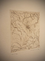 Engraving on Handmade Paper 'Untitled' - Marshal