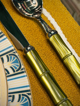 Juego de Cubertería 'Bamboo Olive' - 24 Piezas