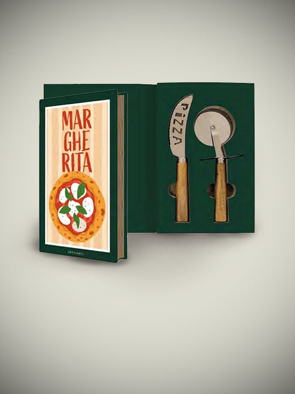 'Gift Novels' Pizza Cutter Set - Margherita