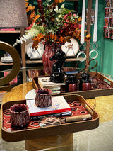 Bandeja Decorativa Rectangular 'Galateo' - Peacock - 42,5x27x4,5 cm