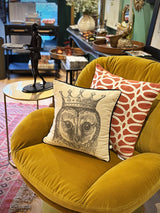 'Royal Owl' Decorative Cushion - 40x40 cm