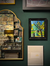 Oil on panel 'Pedralbes Gardens' 30 x 24 cm - Agustín Martínez Gil 'El Rubio'