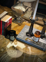 Pieza Sujeta Libros de Cristal 'Déco' - Gris
