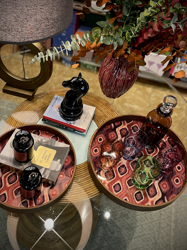 Bandeja Decorativa Grande 'Galateo' - Peacock - Ø39,5 cm