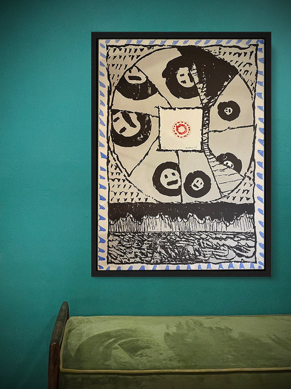 Original Etching 'Fenêtres - Bleu' - Pierre Alechinsky