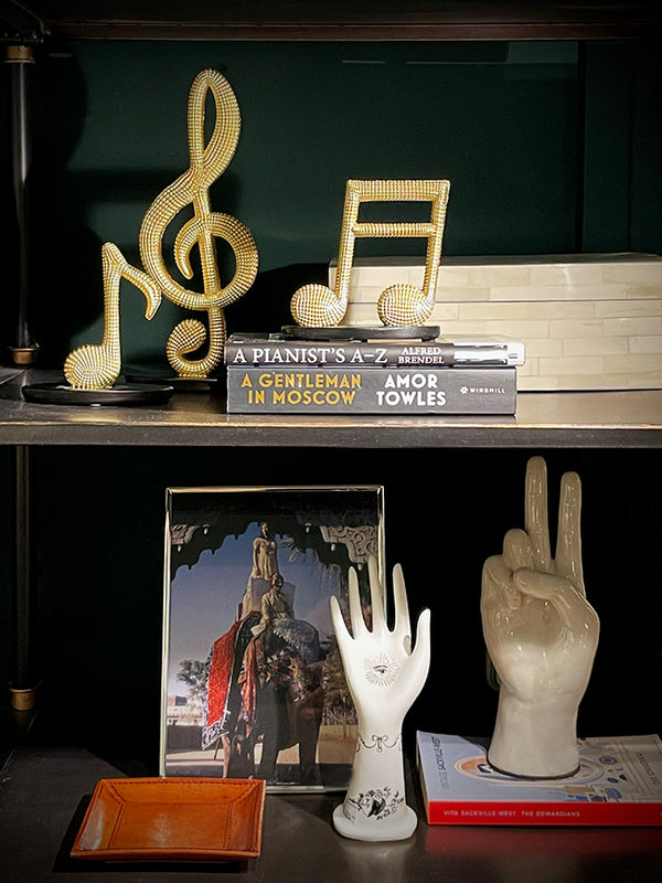 Figura Decorativa 'Semicorcheas' Doradas