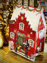 Decoración de Adviento 'Casa Navideña' - Roja