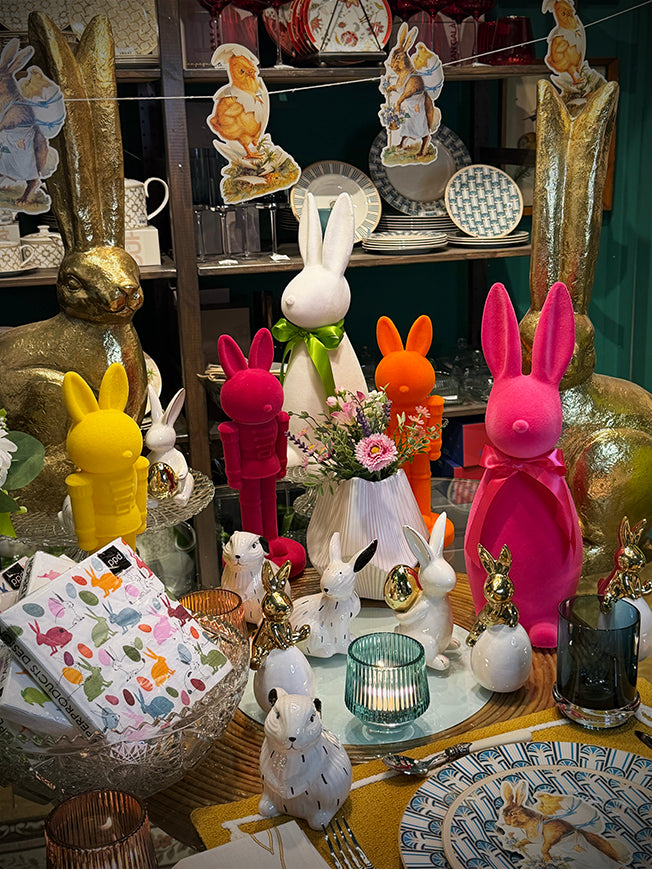 Buy Decorative Figurine 'Jimmy Rabbit' Fuchsia Pink | Tartan & Zebra
