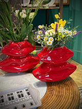 Jarrón de Cerámica Rojo 'Lips' - Grande