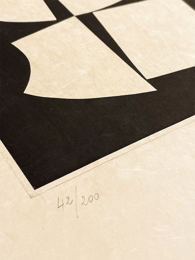 Serigrafía Original 'Blanco y Negro Geométrico' - Victor Vasarely