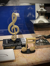 Figura Decorativa 'Semicorcheas' Doradas