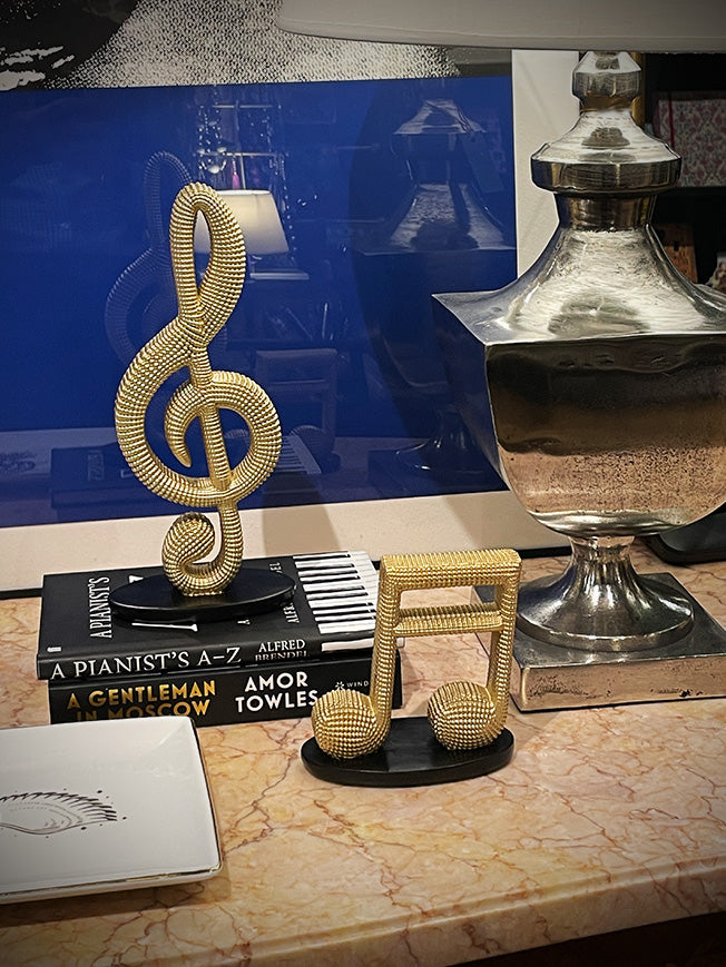 Figura Decorativa 'Semicorcheas' Doradas