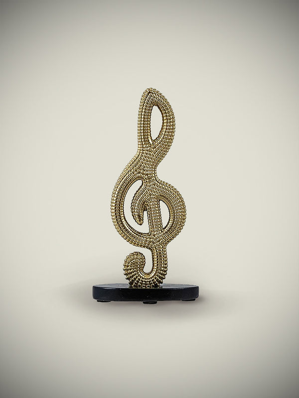 Figura Decorativa 'Clave de Sol' Dorada