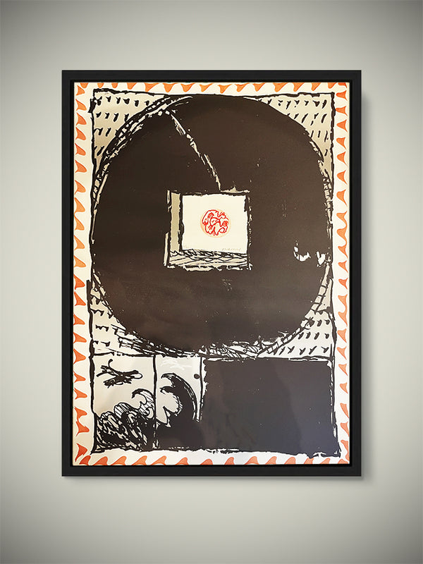 Original etching 'Fenêtres - Brun' - Pierre Alechinsky