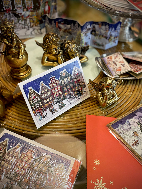 Tarjeta Calendario de Adviento 'Casas de Navidad'