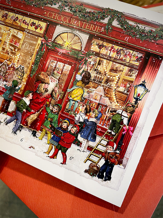 Tarjeta Calendario de Adviento 'Tienda de Navidad'