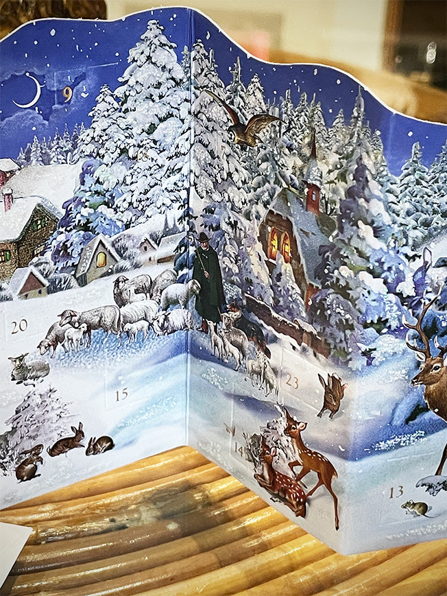 Tarjeta Calendario de Adviento 'Montaña Nevada'