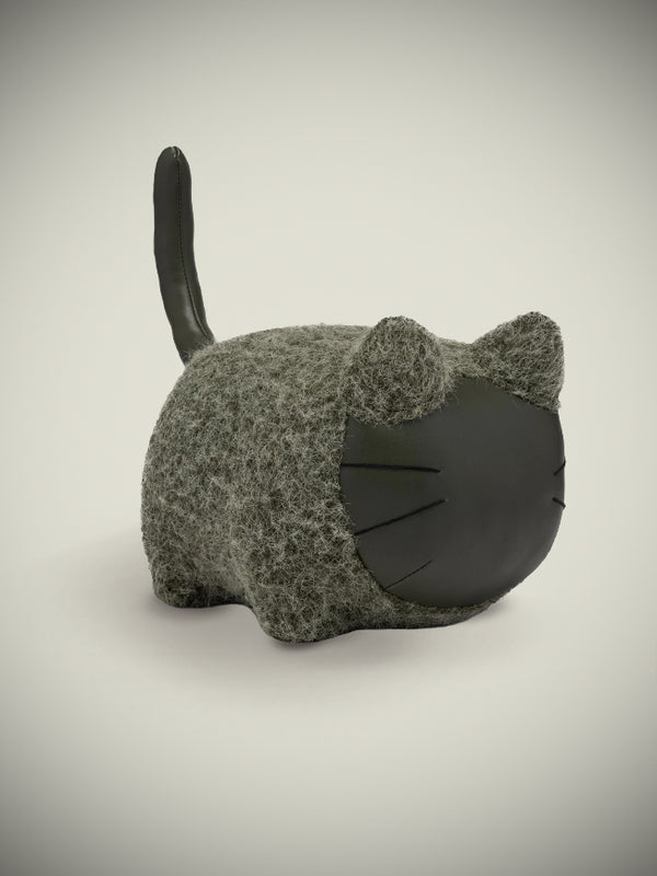 Cat Doorstop 'Miaociaobau' - Green