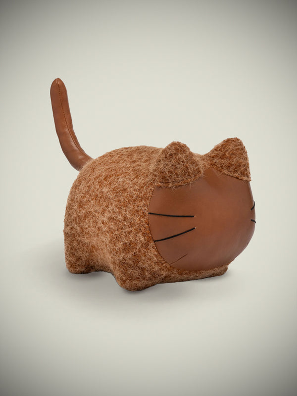 Cat Doorstop 'Miaociaobau' - Brown