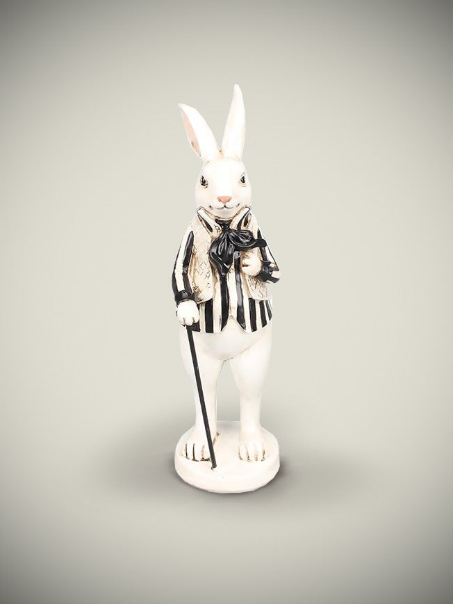 figura-conejo-lapin-blanco-negro-con-baston