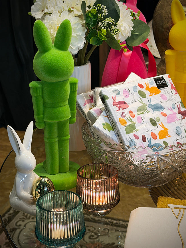 Nutcracker Rabbit Green Flocking 'Nutcracker Rabbit' Decorative Figure | Tartan & Zebra