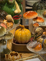 Figura Decorativa 'Calabaza' de Porcelana - Mostaza
