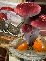 Figura Setas Decorativas 'Mushrooms' - Burdeos