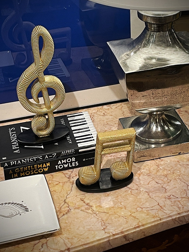 Figura Decorativa 'Clave de Sol' Dorada