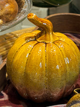 Figura Decorativa 'Calabaza' de Porcelana - Mostaza