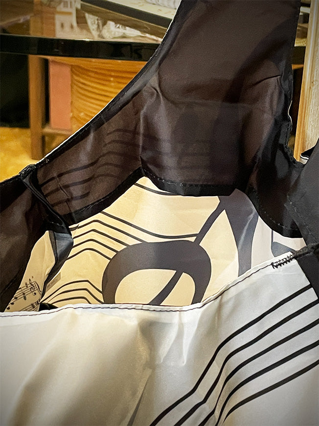 Bolsa Plegable Estampada 'Música'